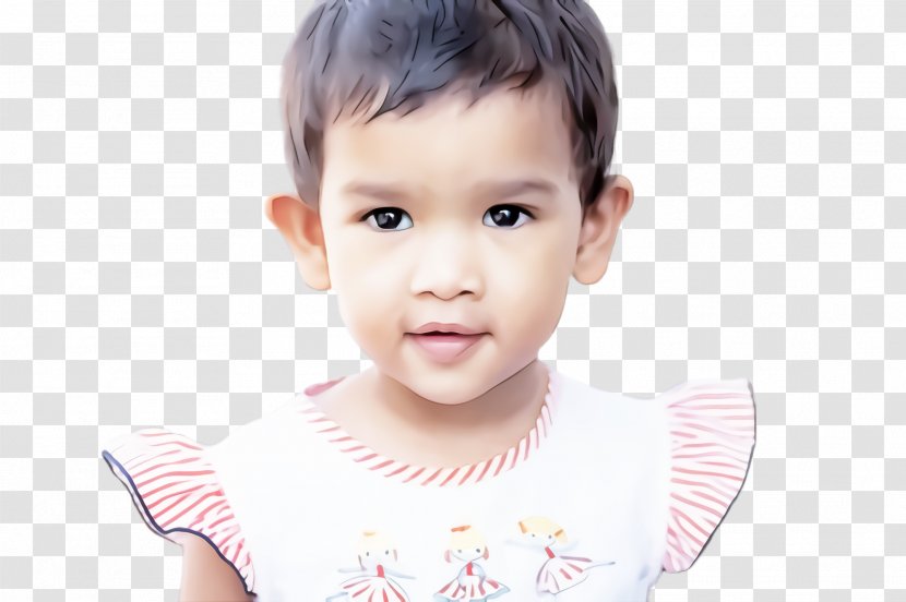 Child Face Hair Cheek Skin - Hairstyle Chin Transparent PNG