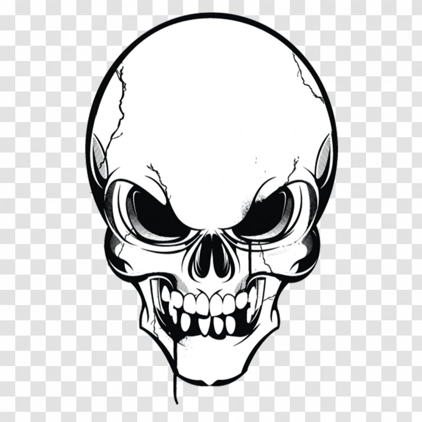 Human Skull Symbolism Drawing Clip Art - Head Transparent PNG