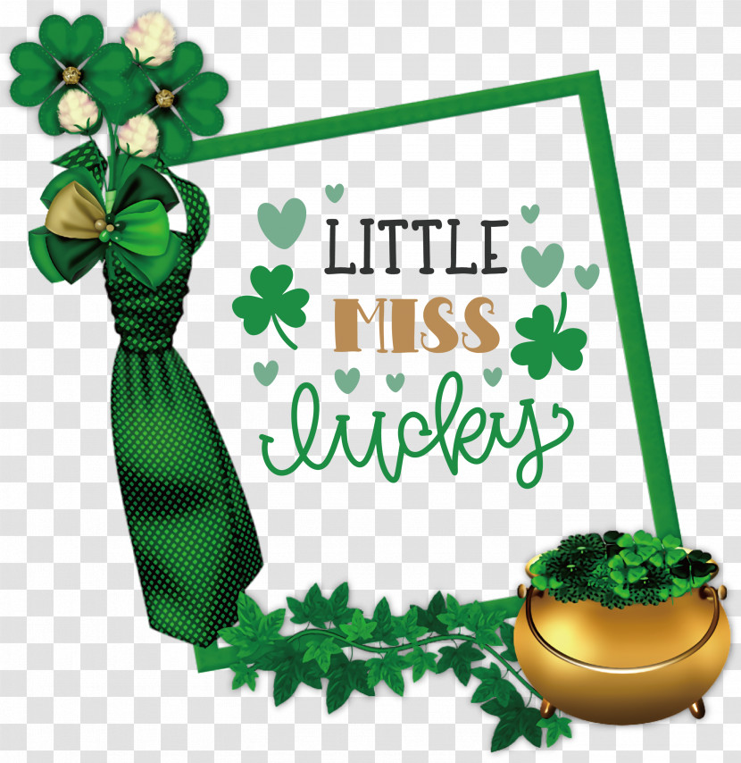 Little Miss Lucky Saint Patrick Patricks Day Transparent PNG