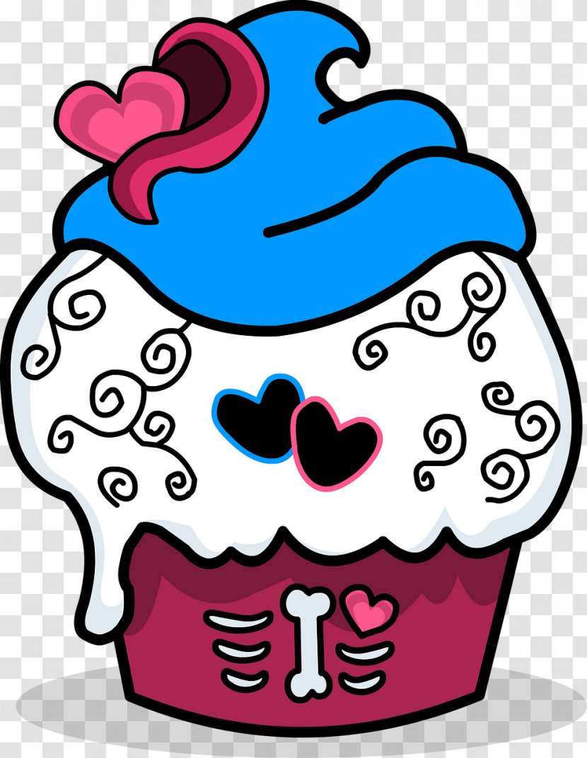 Cupcake Calavera Clip Art - Heart - Sugar Transparent PNG