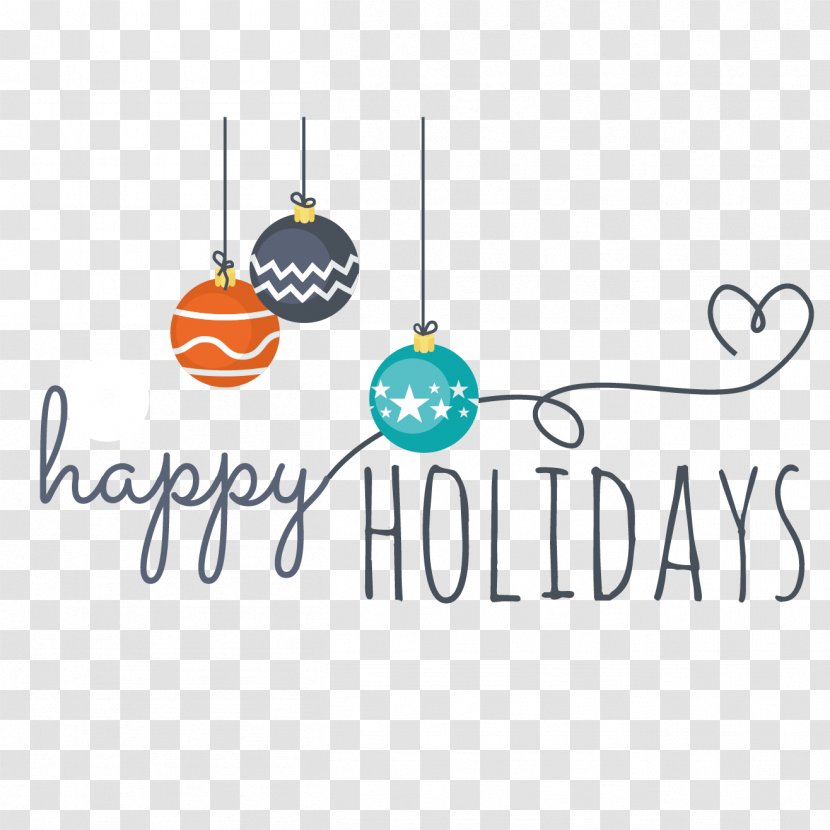 Holiday Winter Vacation New Year Clip Art - Happy WordArt Vector Transparent PNG