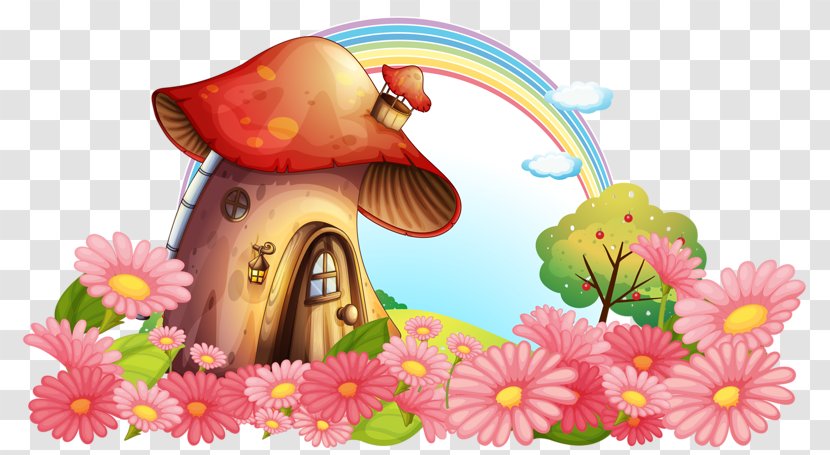 Cartoon Royalty-free Fantasy Clip Art - Mushroom Small House Transparent PNG
