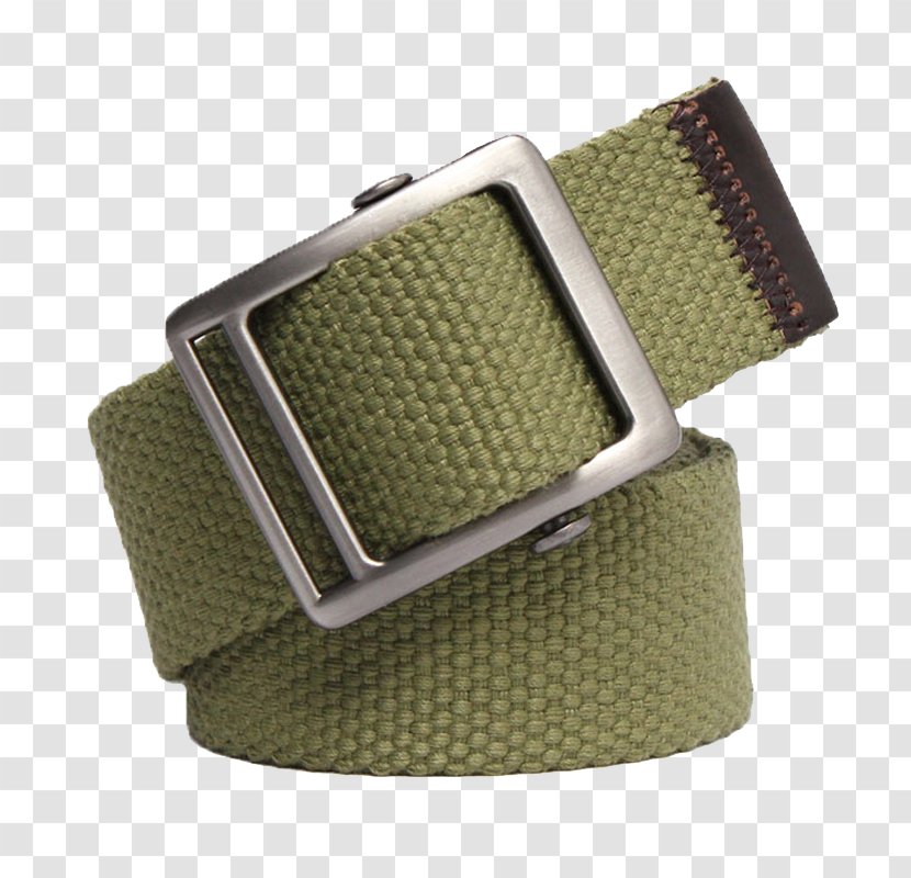 Belt Fashion Accessory - Army Green Canvas Transparent PNG