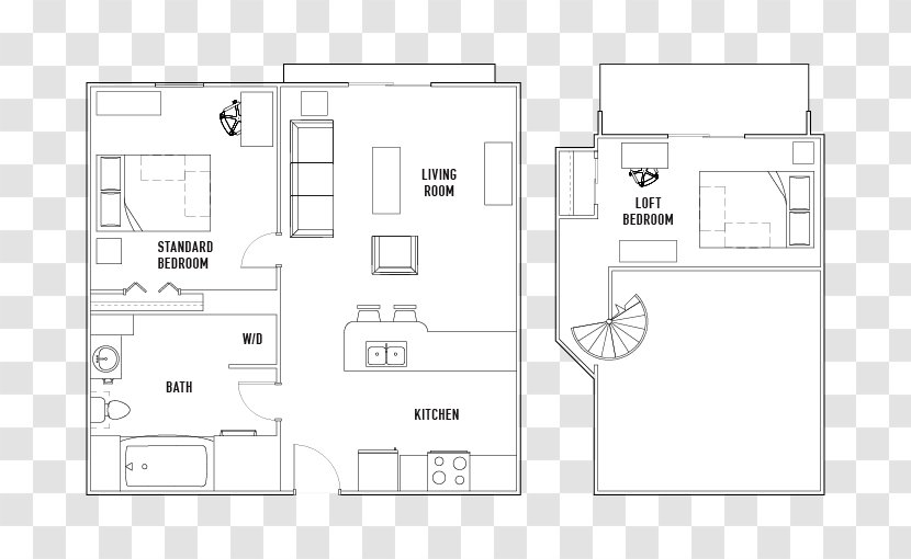 Paper Floor Plan White Line - Diagram Transparent PNG