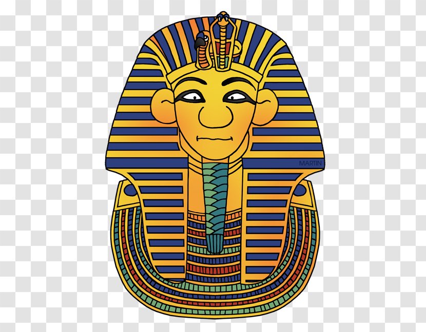 Tutankhamuns Mask Ancient Egypt Sarcophagus Clip Art - Yellow - King Cliparts Transparent PNG