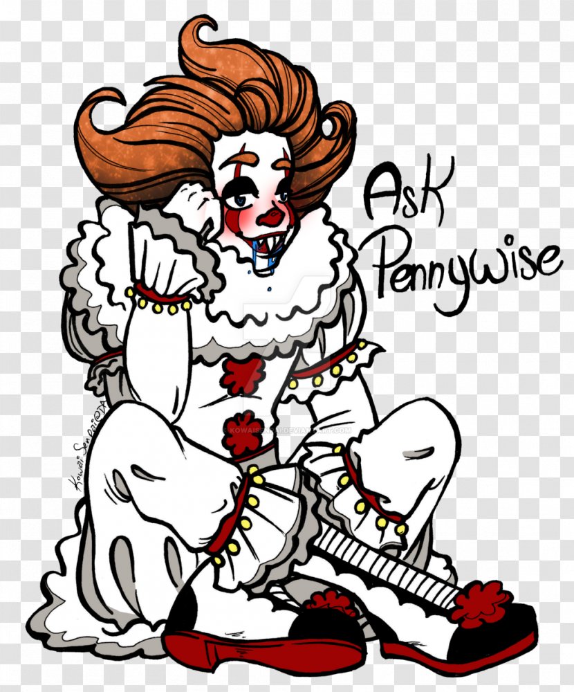 It The Kiss Art Character - Flower - Pennywise Clown Transparent PNG