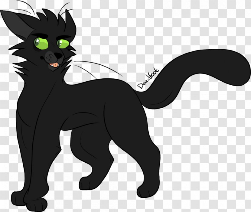 Whiskers Black Cat Domestic Short-haired Warriors - Yellowfang Transparent PNG