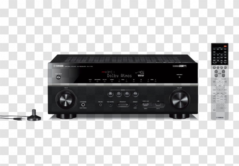 AV Receiver Dolby Atmos Home Theater Systems Laboratories Audio - Radio - Electronics Transparent PNG