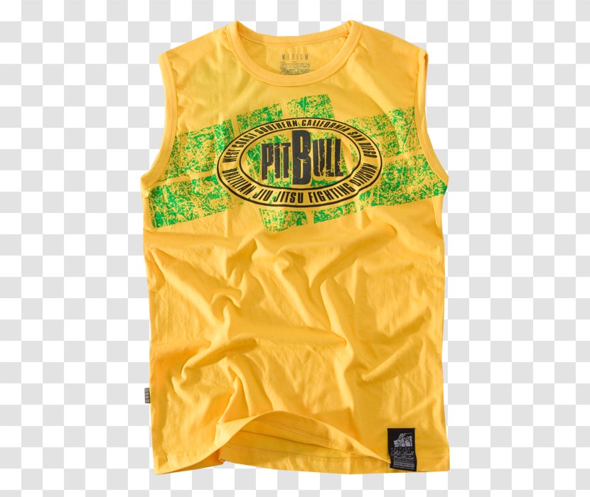 T-shirt Sleeveless Shirt Outerwear - Yellow - MMA Throwdown Transparent PNG