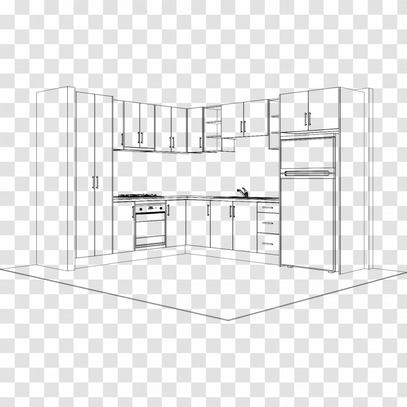 Kitchen Cabinet Furniture Drawing Cabinetry - House Transparent PNG
