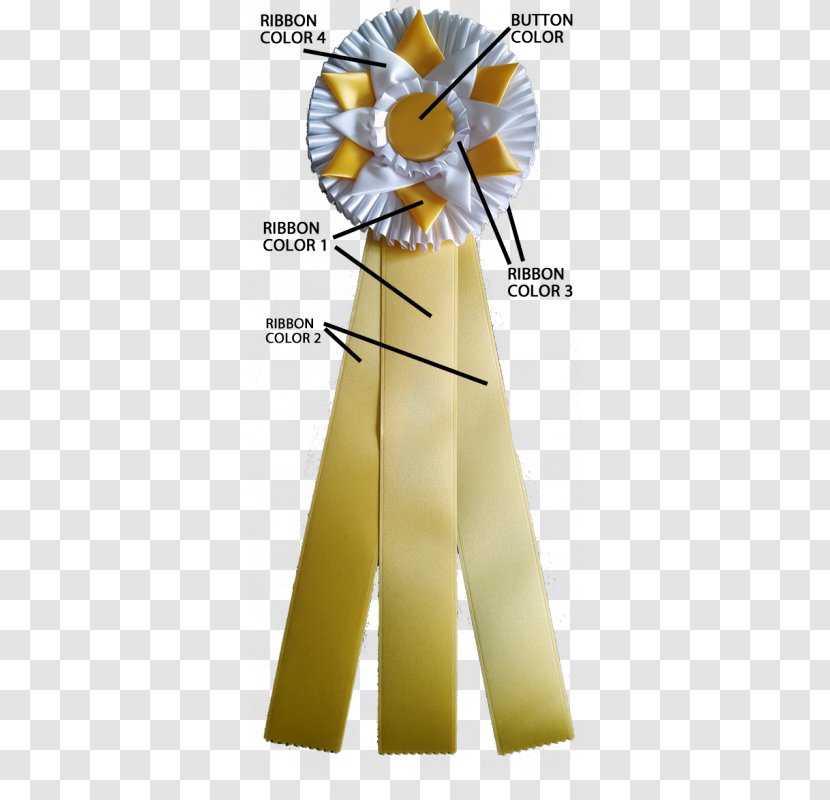 Ribbon Rosette Award Yellow Outerwear Transparent PNG