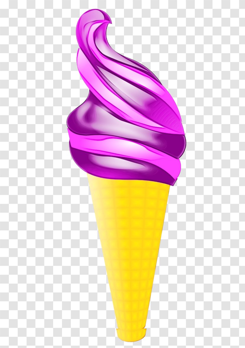 Ice Cream - Watercolor - Gelato Cone Transparent PNG