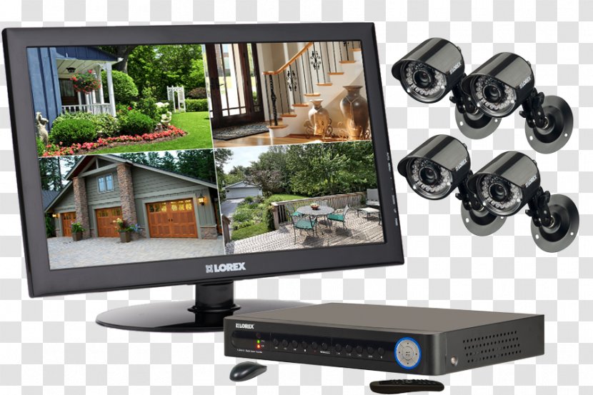 Wireless Security Camera Home Closed-circuit Television Alarms & Systems - Computer Monitor Transparent PNG