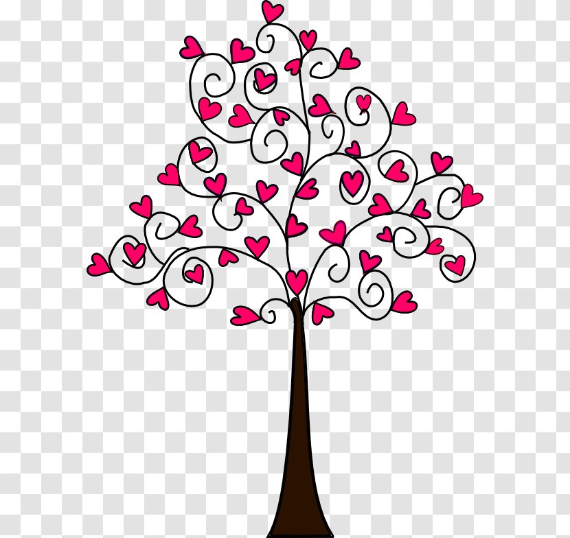 Tree Heart Drawing Clip Art - Love Transparent PNG
