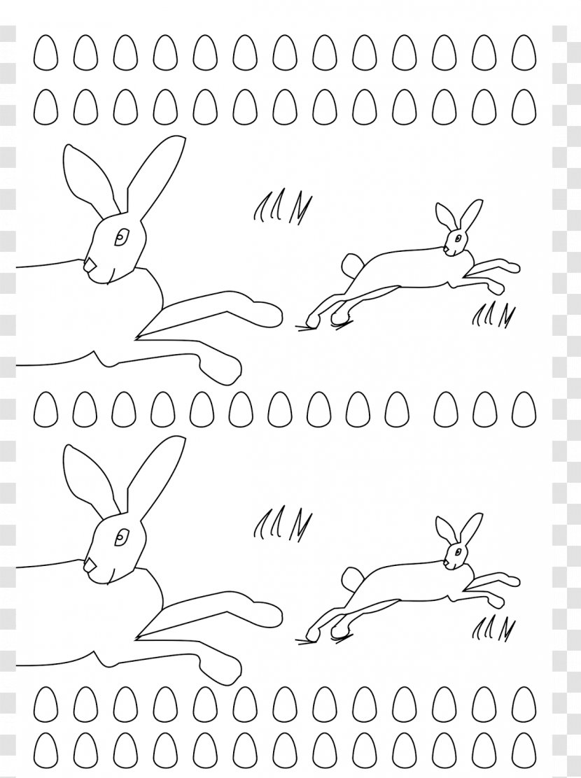 Hare Domestic Rabbit Drawing Line Art - Pet - Color Easter Transparent PNG