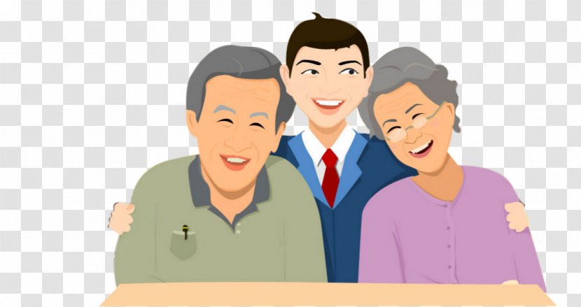 Mother Grandparent Taobao - Flower - Cartoon Happy Family Transparent PNG