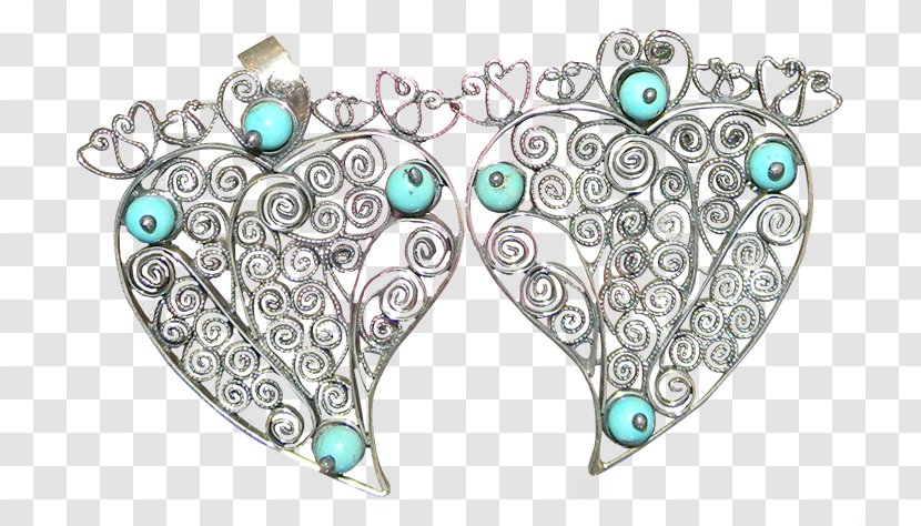 Turquoise Body Jewellery Brooch - Jewelry Making - FILIGRANA Transparent PNG