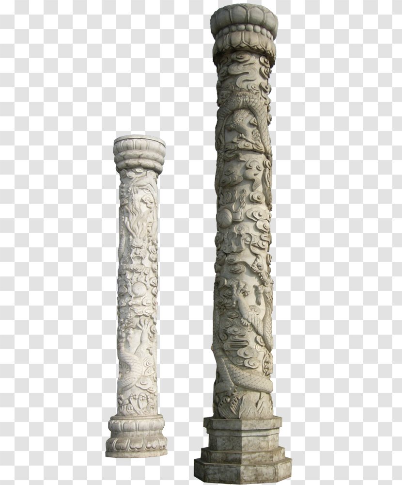 Stone Pillar Vineyard & Winery Column - Marble - Altar Cylinder Engraving Transparent PNG