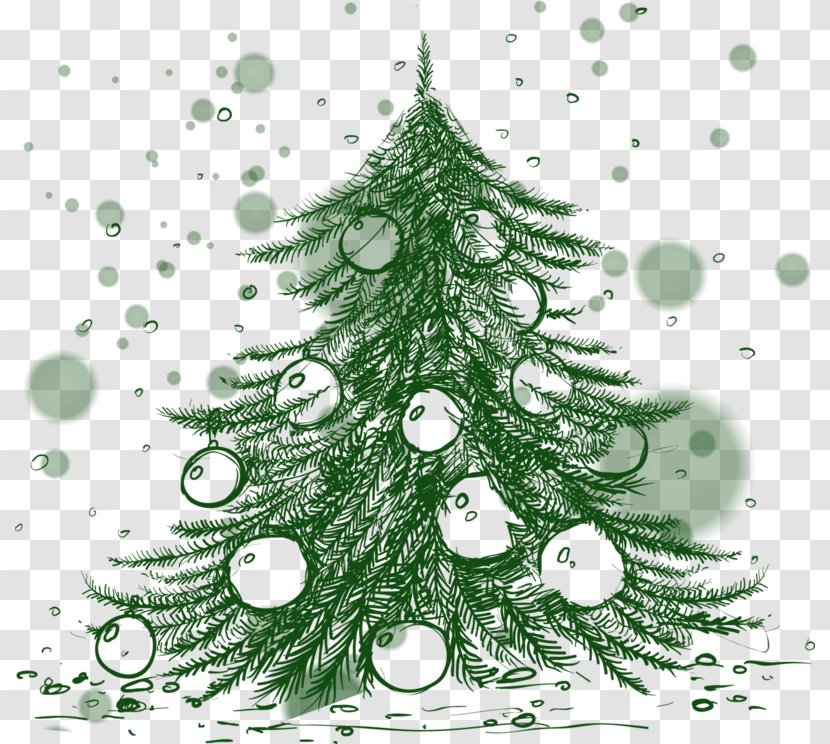 Christmas Tree Rubber Stamp Decoration - Pine Transparent PNG