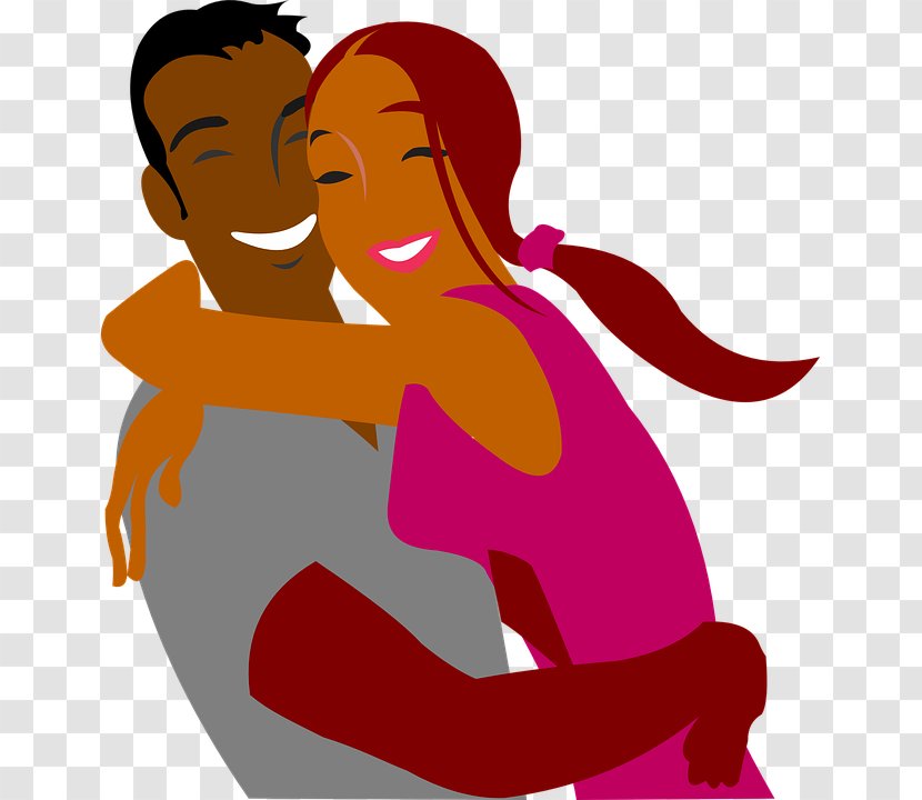 Couple Hug Royalty-free Clip Art - Cartoon Transparent PNG