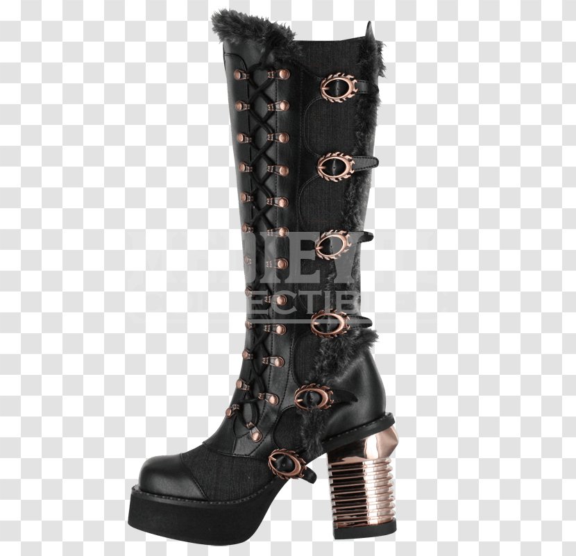 Riding Boot High-heeled Shoe Steampunk - Footwear Transparent PNG