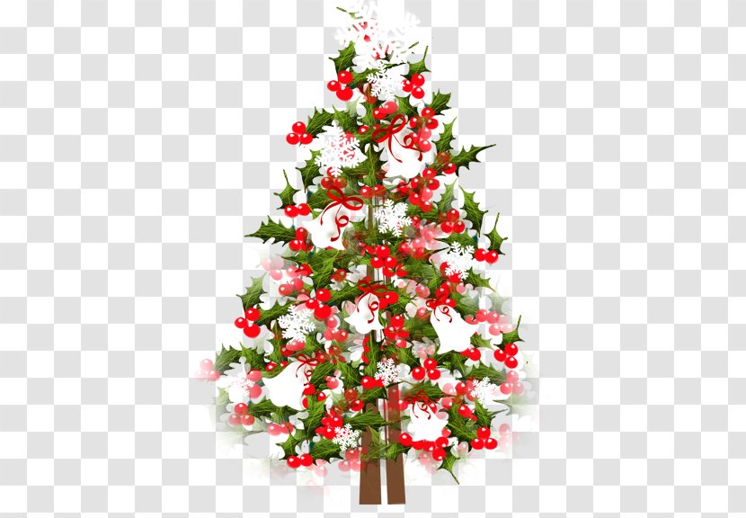 Christmas Tree Postcard Wedding Invitation Santa Claus - Artificial Flower - Color Transparent PNG