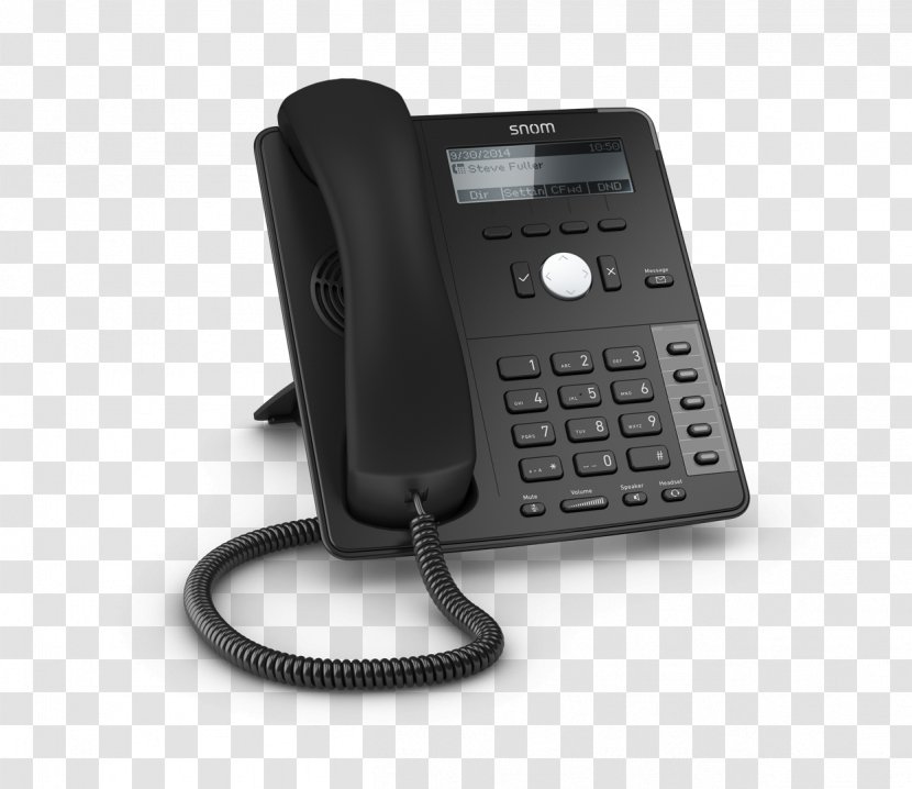 Snom D715 VoIP Phone Telephone Voice Over IP - Telephony - D725 Transparent PNG