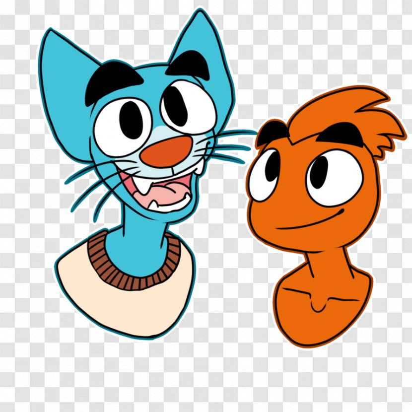 Darwin Watterson Whiskers Drawing Digital Art Clip - Cat Transparent PNG