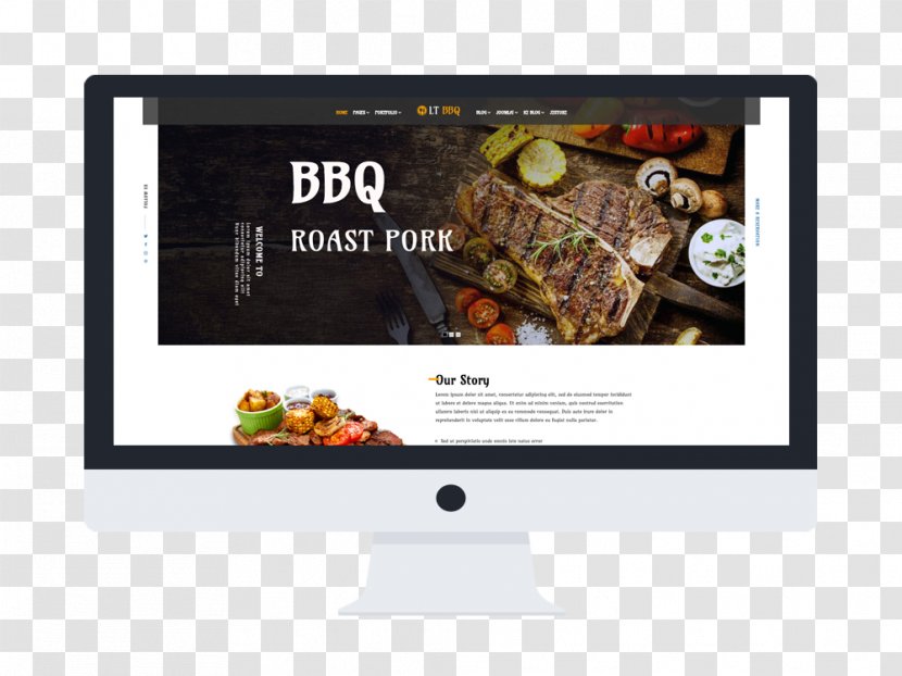 Responsive Web Design Template Barbecue Fast Food - Restaurant - The Feature Of Northern Transparent PNG