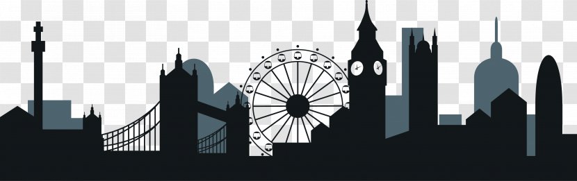 Skyline Silhouette - Text - London Transparent PNG
