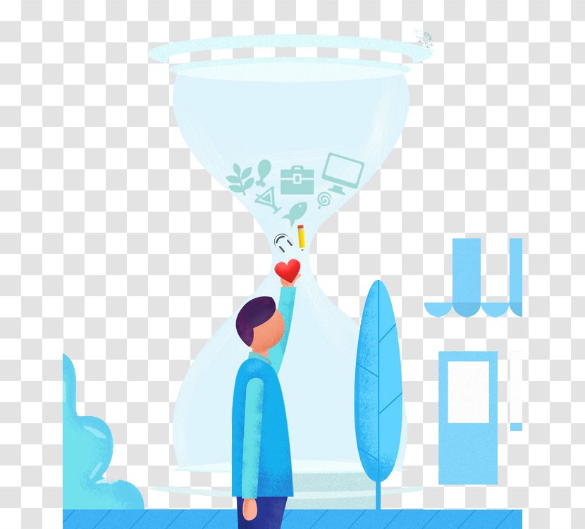 Cartoon Clip Art - Blue - Interest Hourglass Transparent PNG