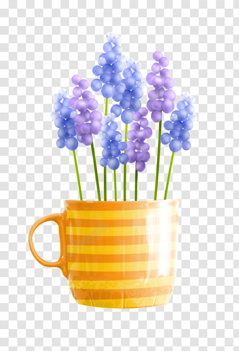 Flowers Background - Lavender - Delphinium Flowerpot Transparent PNG