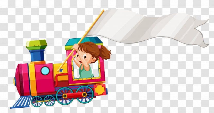 Train Cartoon - Watercolor Transparent PNG