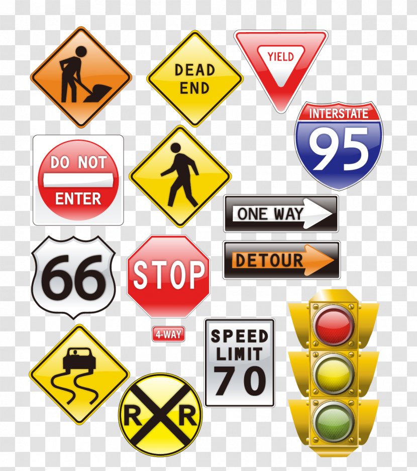 Traffic Sign Road Transport Car - Signs Transparent PNG