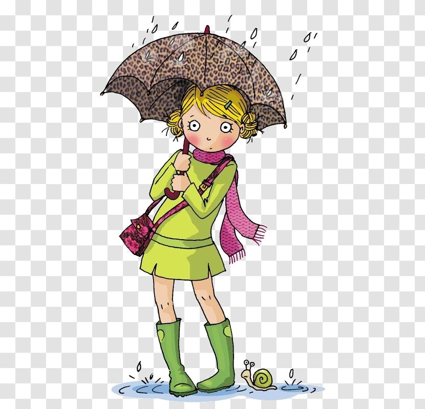 Girl Cartoon - Umbrella - Holly Hobbie Transparent PNG