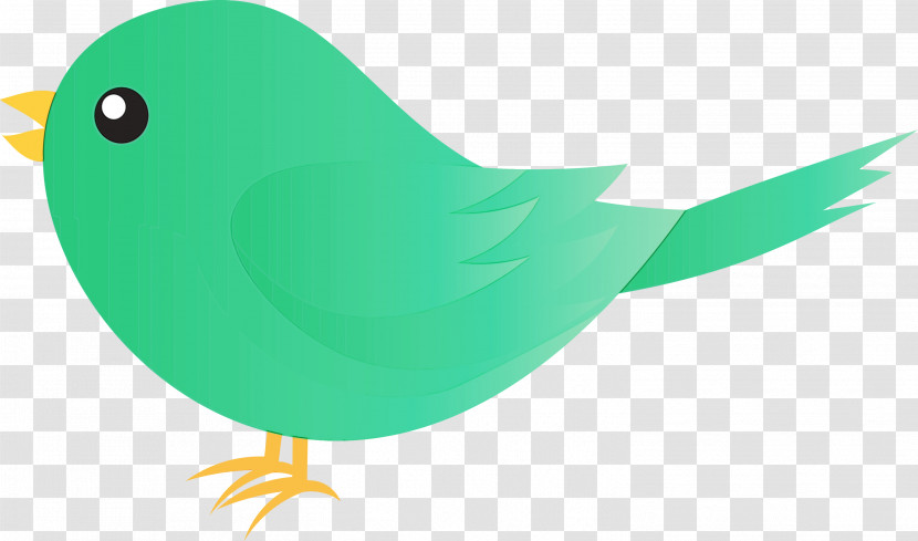 Green Bird Beak Perching Bird Songbird Transparent PNG