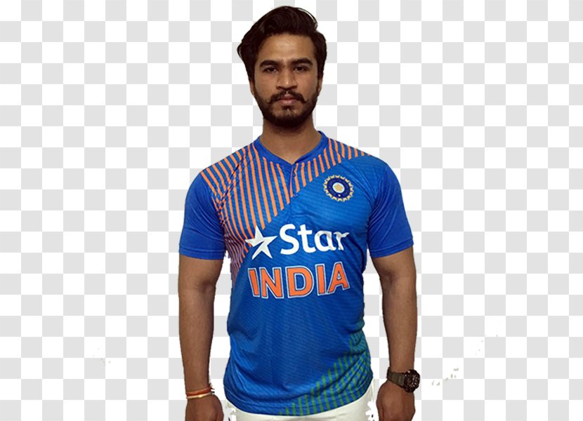 MS Dhoni Jersey Cricket Team T-shirt India National Transparent PNG
