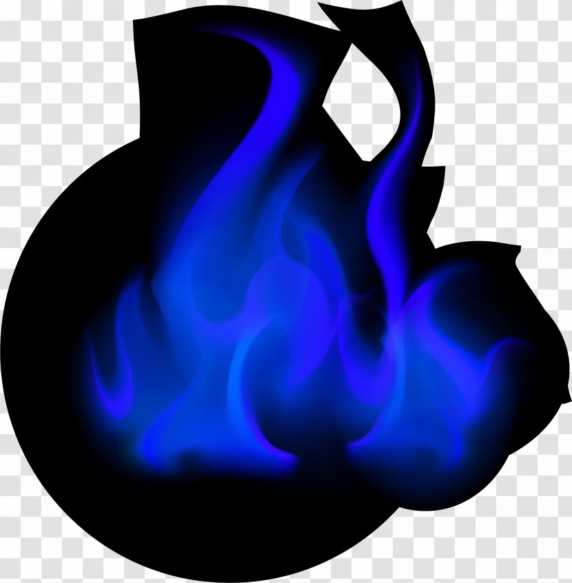 Flame Blue Combustion - Fresh Effect Element Transparent PNG