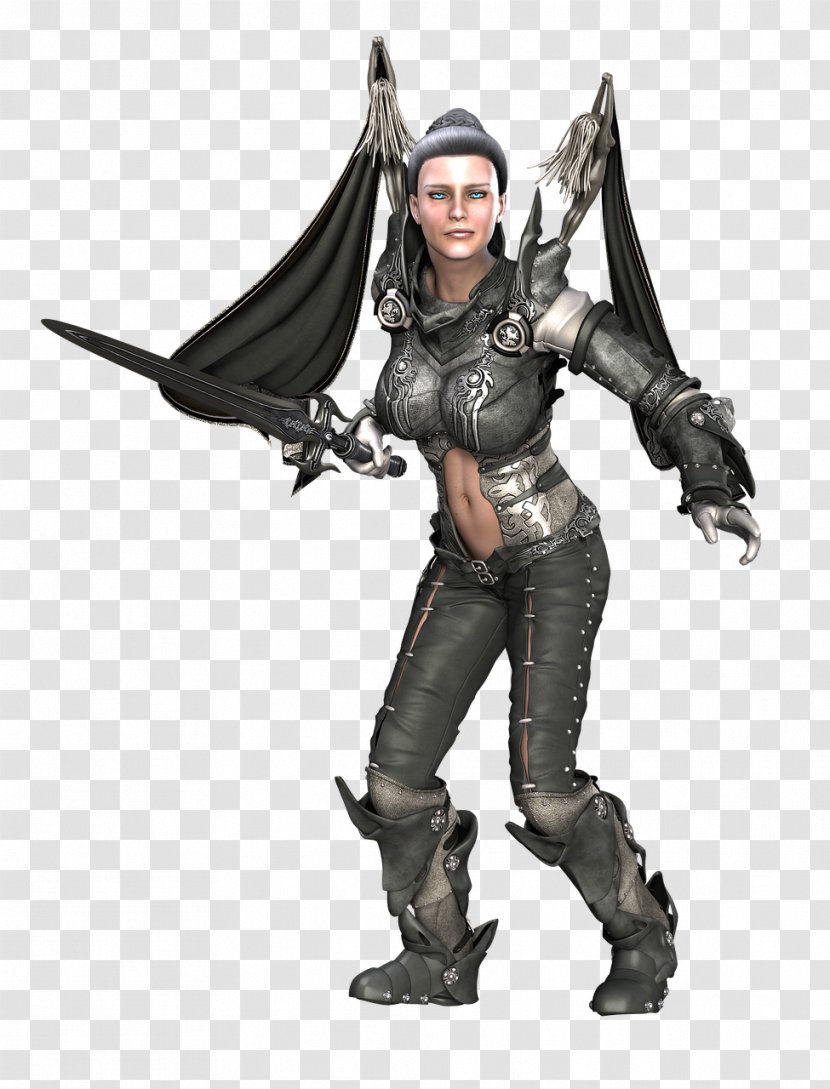 Weapon Sword Warrior Woman Knight - Cartoon Transparent PNG