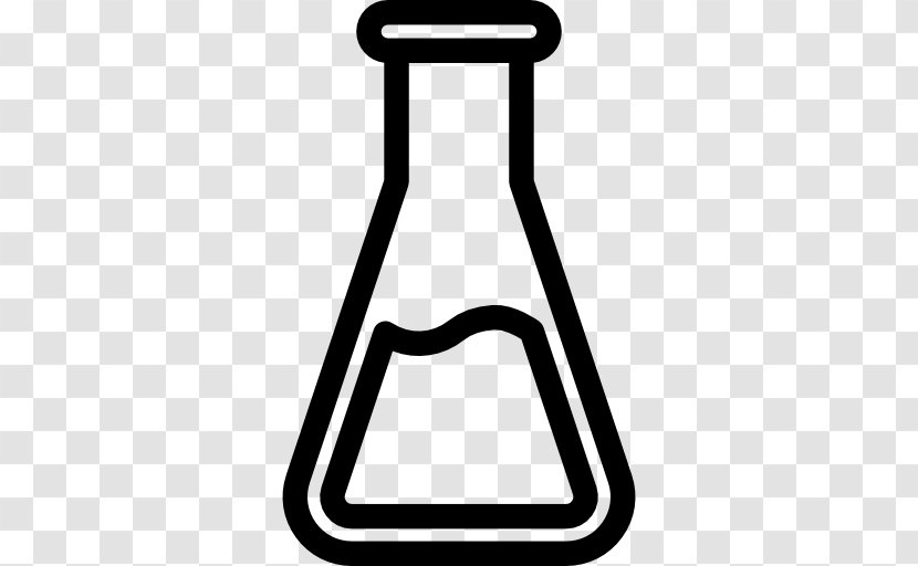 Erlenmeyer Flask Laboratory Flasks Chemistry Beaker - Black And White - Conical Transparent PNG