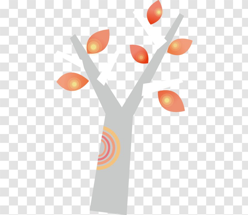 Cartoon Clip Art - Orange - Cute Trees Transparent PNG