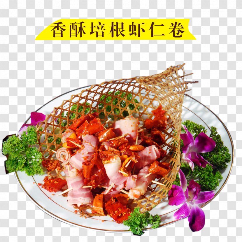 Asian Cuisine Seafood Spring Roll Prawn Vegetarian - Vegetable - Bacon Crispy Shrimp Transparent PNG