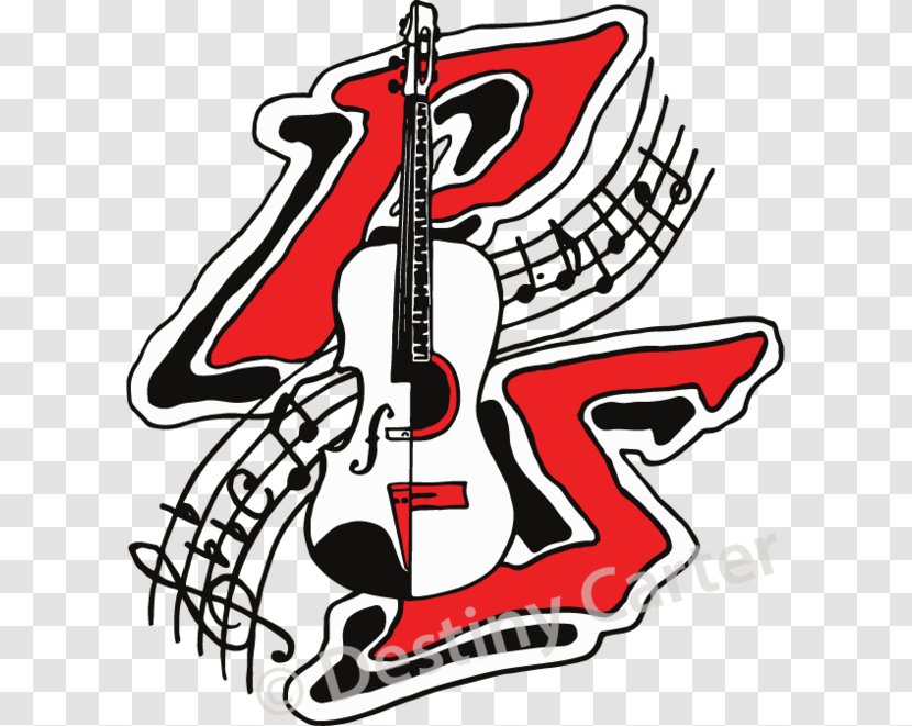 Palm Springs High School Logo String Instruments Bass Guitar Clip Art - National Secondary Transparent PNG