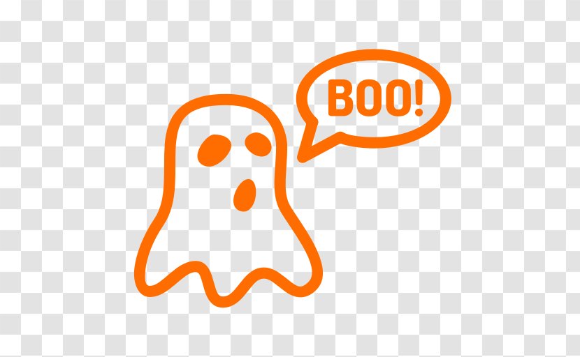 Halloween Ghost Clip Art - Orange Transparent PNG