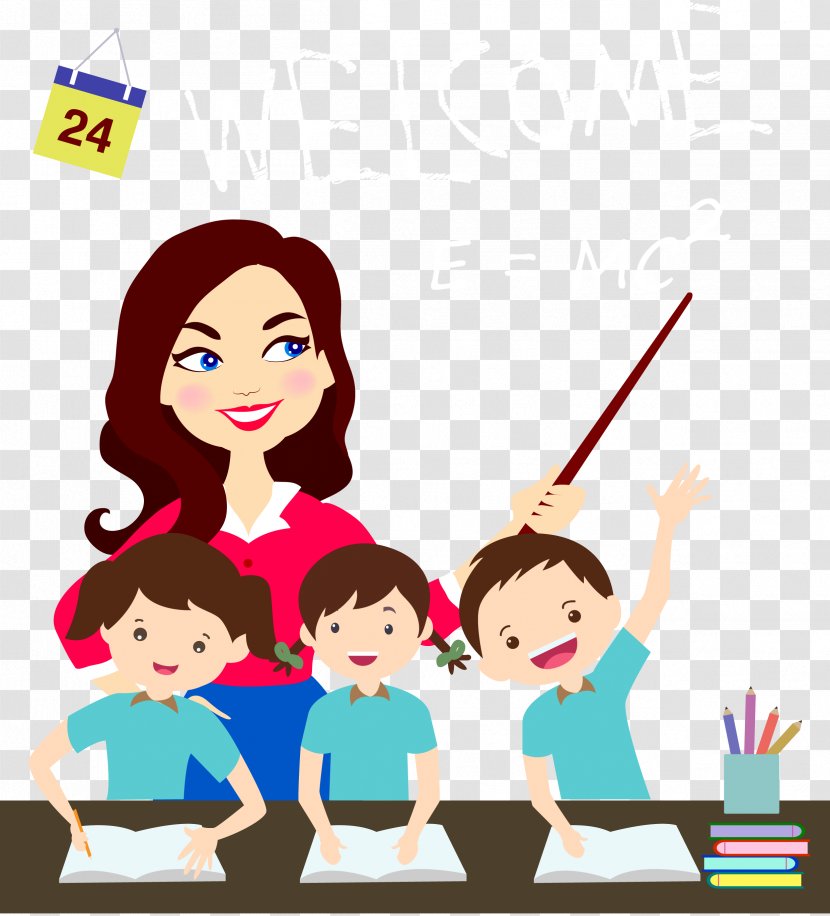 Cartoon Teacher Graphic Design Icon - Teachers And Students Transparent PNG