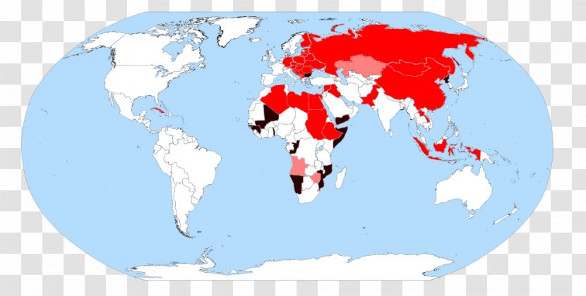 World Map Communist State Population - Globe Transparent PNG