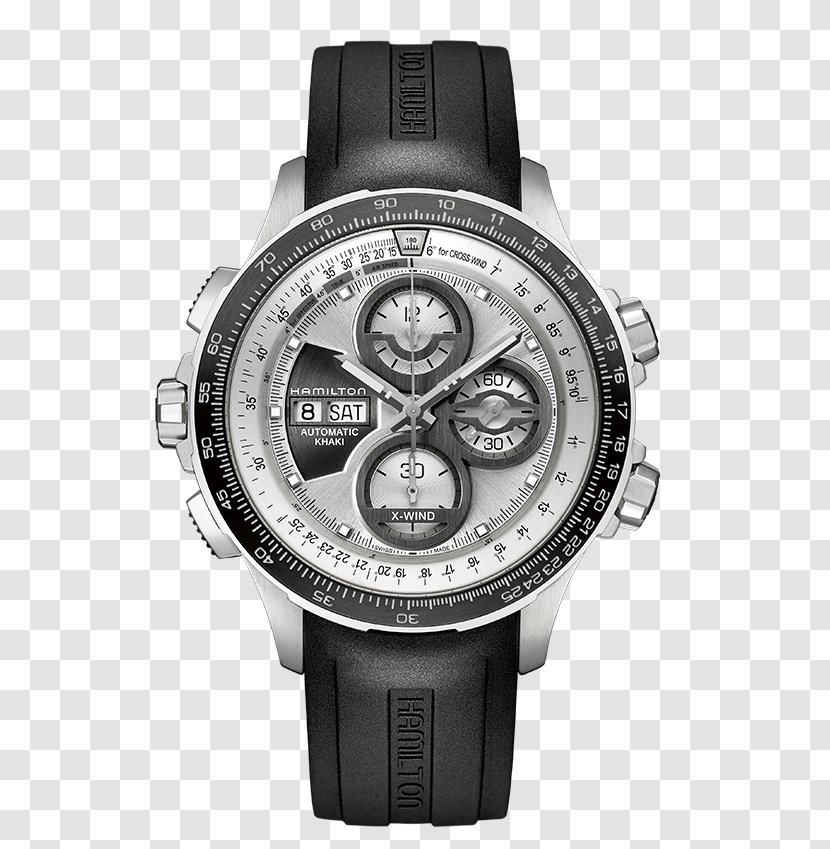 Hamilton Men's Khaki Aviation X-Wind Auto Chrono Watch Company Chronograph Rolex Transparent PNG