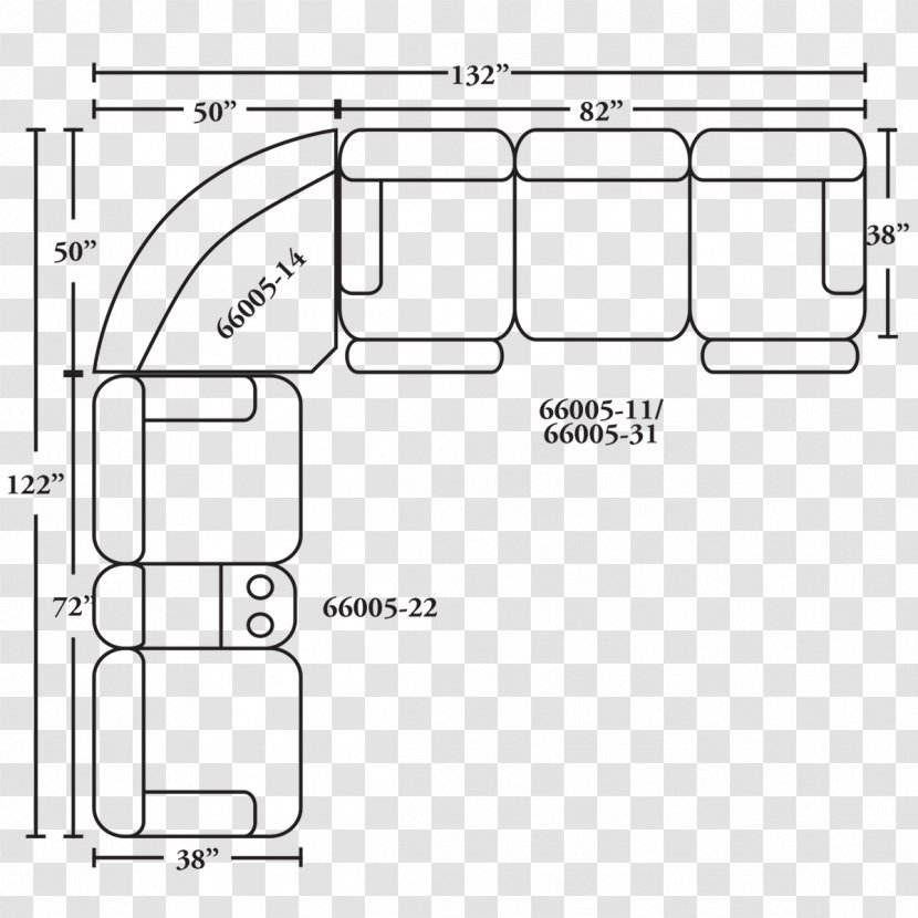 Recliner Couch Paper Furniture Padding - Technical Drawing - Mattress Transparent PNG