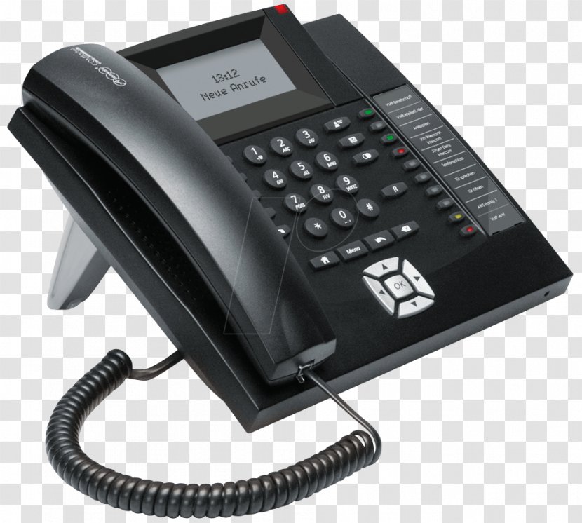Auerswald COMfortel 1200 IP Analog Telephone Caller ID Black VoIP Phone Voice Over 1400 - Business System - Telefon Transparent PNG