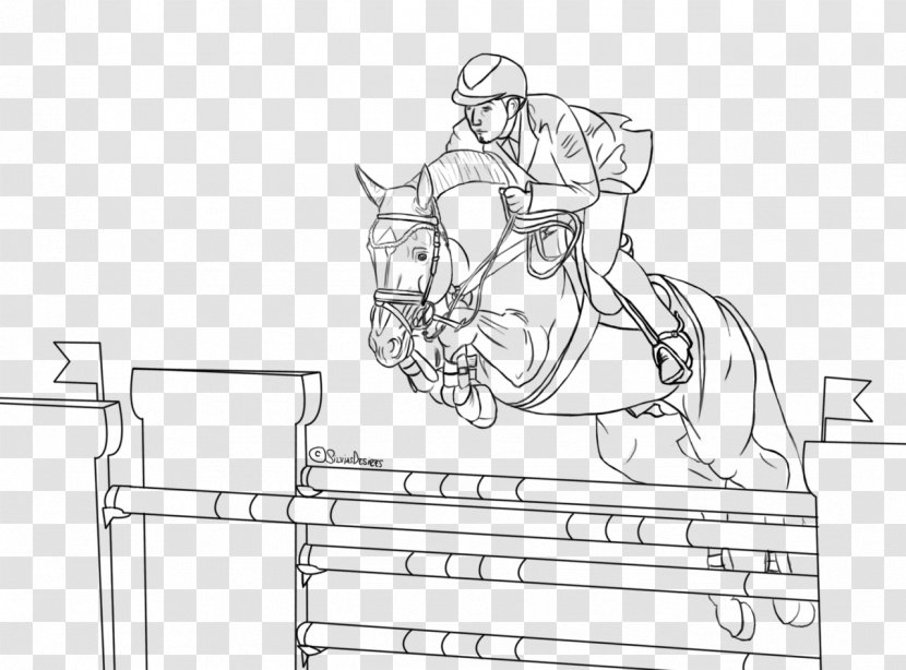 Horses & Jumping FEI World Equestrian Games Stallion - Line Art - Horse Transparent PNG